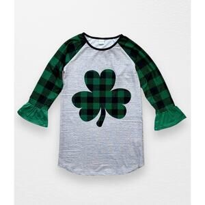 NWT Penelope Plumm Shamrock Raglan Tunic, Size 10